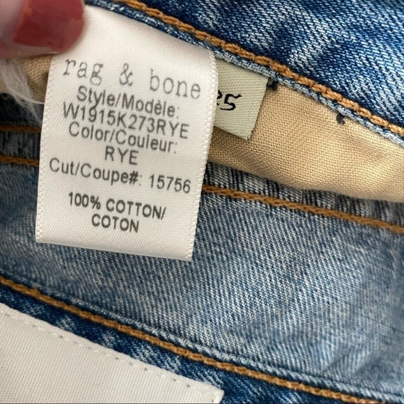 rag & bone | Distressed Boyfriend Shorts Size 25 - Picture 7 of 7